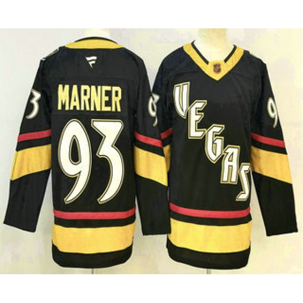 Vegas Golden Knights #93 Mitch Marner Black Reverse Retro Authentic Jersey