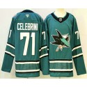 San Jose Sharks #71 Macklin Celebrini Teal Authentic Jersey