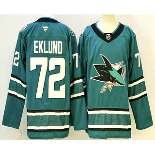 San Jose Sharks #72 William Eklund Teal Authentic Jersey