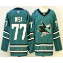 San Jose Sharks #77 Michael Misa Teal Authentic Jersey