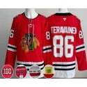 Chicago Blackhawks #86 Teuvo Teravainen Red 100 Years Anniversary Authentic Jersey