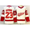 Detroit Red Wings #23 Lucas Raymond White 2024-25 Stitched Jersey