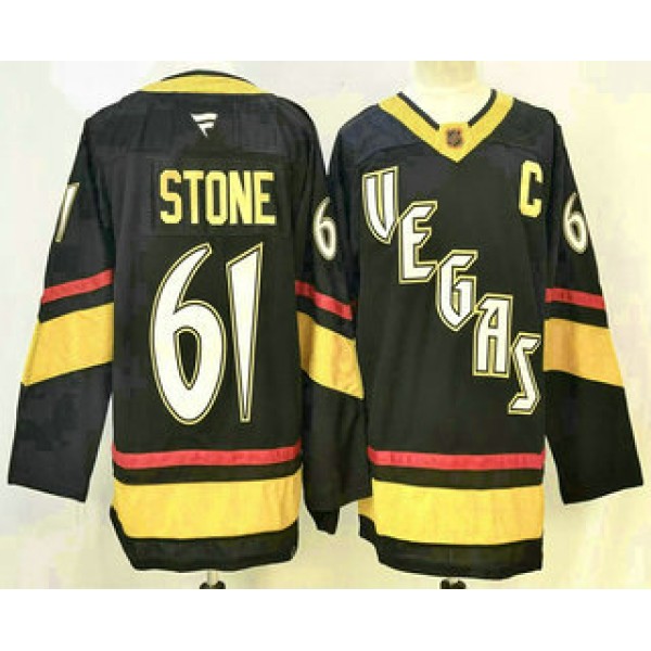 Vegas Golden Knights #61 Mark Stone Black Reverse Retro Authentic Jersey
