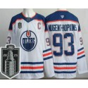 Edmonton Oilers #93 Ryan Nugent Hopkins White 2025 Stanley Cup Final Authentic Jersey