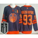 Edmonton Oilers #93 Ryan Nugent Hopkins Navy 2025 Stanley Cup Final Authentic Jersey