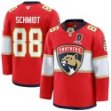 Florida Panthers #88 Nate Schmidt Red Home 2025 Stanley Cup Champions Patch Stitched Jersey