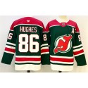 New Jersey Devils #86 Jack Hughes Green Red 2024-25 With A Patch Stitched Jersey
