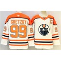 Edmonton Oilers #99 Wayne Gretzky White Orange 2024-25 With C Patch Heritage Classic Primegreen Stitched Jersey