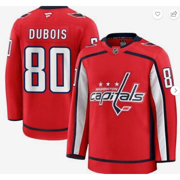 Washington Capitals #80 Pierre-Luc Dubois Red 2024-25 Home Stitched Jersey