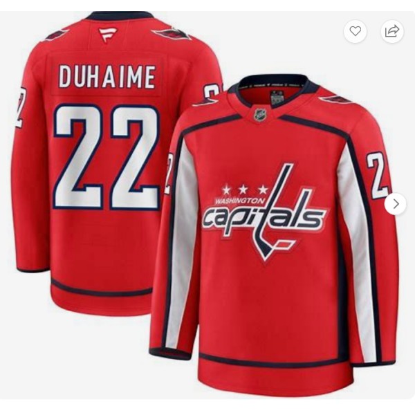 Washington Capitals#22 Brandon Duhaime Red 2024-25 Home Stitched Jersey