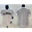 New York Yankees Blank White Pinstripe 'Gothic Legacy Edition' Vapor Premier Limited Stitched Jersey