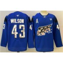 Washington Capitals #43 Tom Wilson Blue Cherry Blossom With A Patch Stitched Jersey