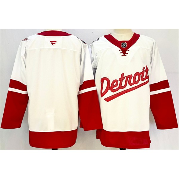 Detroit Red Wings Blank White Red 2024-25 Stitched Jersey