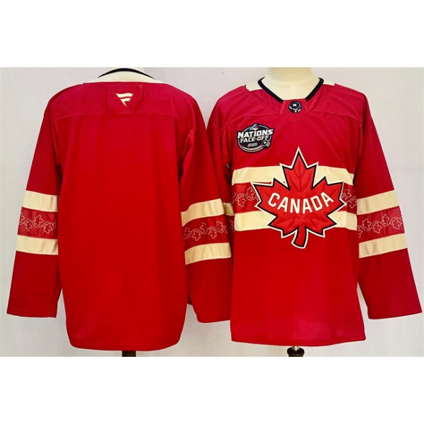 Canada Blank Red 2025 4 Nations Face-Off Premium Stitched Jersey