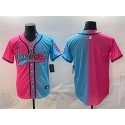 Los Angeles Dodgers Blank Pink Blue Limited Stitched Jersey