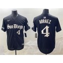 San Diego Padres #4 Luis Arraez Black Gothic Edition Vapor Limited Stitched Jersey