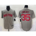 Boston Red Sox #35 Garrett Crochet Gray Cool Base Stitched Jersey