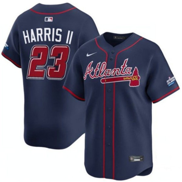Atlanta Braves #23 Michael Harris II Navy 2025 Speedway Classic Alternate Limited Stitched Jersey