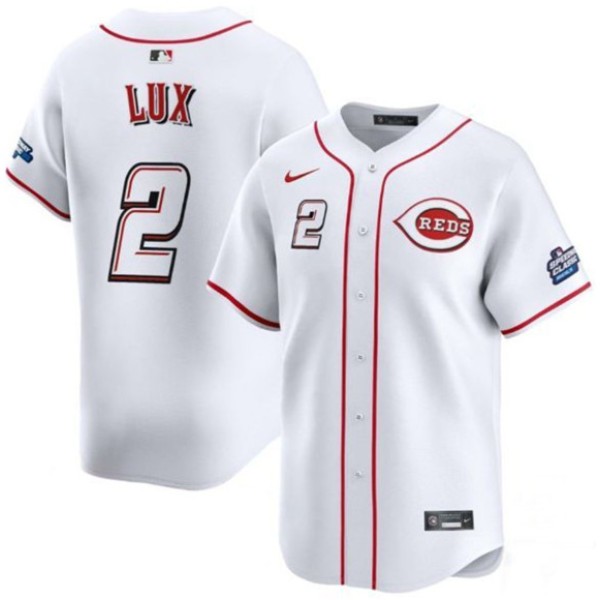 Cincinnati Reds #2 Gavin Lux White 2025 Speedway Classic Home Limited Stitched Jersey
