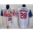 St. Louis Cardinals #28 Nolan Arenado White Independence Day Vapor Premier Limited Stitched Jersey