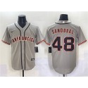 San Francisco Giants #48 Pablo Sandoval Gray Cool Base Stitched Jersey