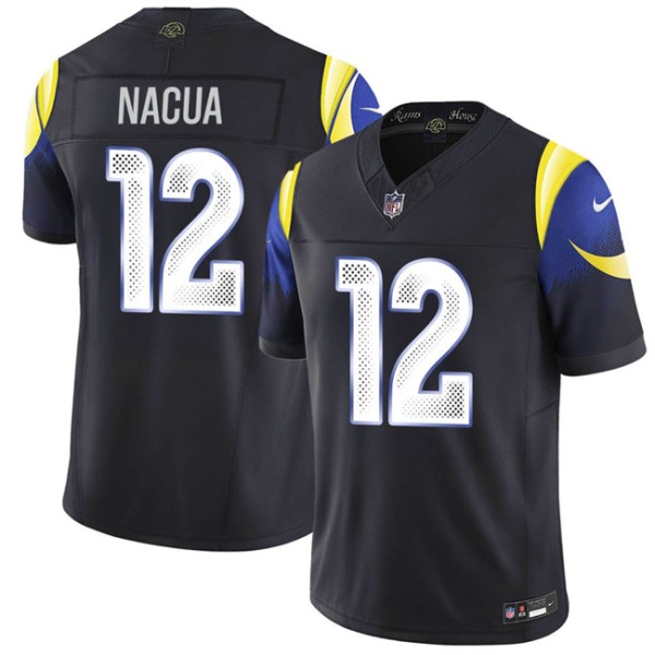 Los Angeles Rams #12 Puka Nacua Black 2025 F.U.S.E. “Rivalries” Vapor Limited Football Stitched Jersey