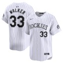 Colorado Rockies #33 Larry Walker White Home Limited Stitched Jersey