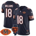 Chicago Bears #18 Caleb Williams Navy F.U.S.E. With Illinois and VMH Patch Limited Football Stitched Jersey