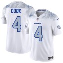 Buffalo Bills #4 James Cook White 2025 F.U.S.E. “Rivalries” Vapor Limited Football Stitched Jersey