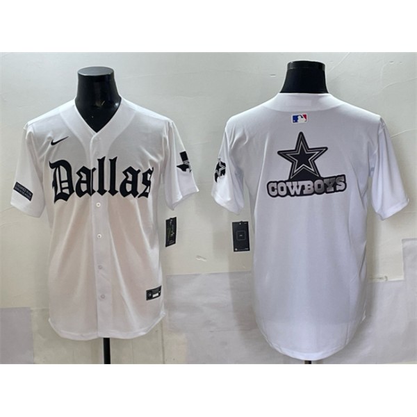 Dallas Cowboys Team Big Logo White 'Gothic Lone Star Edition' Limited Stitched Jersey