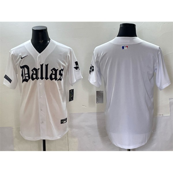 Dallas Cowboys Blank White 'Gothic Lone Star Edition' Limited Stitched Jersey
