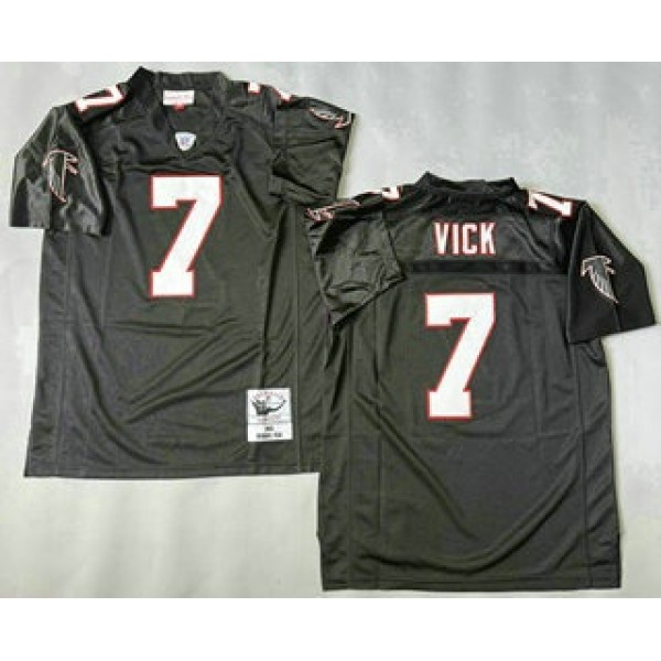 Atlanta Falcons #7 Michael Vick Black 2003 Throwback Jersey