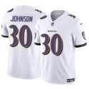 Baltimore Ravens #30 D'Ernest Johnson White 2025 F.U.S.E. Vapor Limited Football Jersey