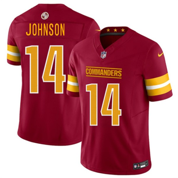 Washington Commanders #14 Josh Johnson Burgundy 2025 Draft F.U.S.E. Vapor Limited Football Stitched Jersey