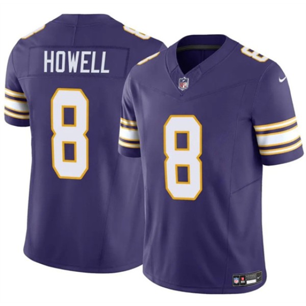 Minnesota Vikings #8 Sam Howell Purple 2023 F.U.S.E. Throwback Vapor Untouchable Limited Football Stitched Jersey