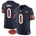 Chicago Bears #0 D'Andre Swift Navy 2025 F.U.S.E. With VMH Patch Vapor Untouchable Limited Football Stitched Jersey