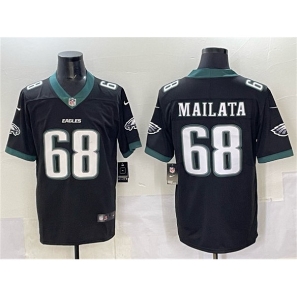 Philadelphia Eagles #68 Jordan Mailata Black 2024 New Vapor Untouchable Limited Football Stitched Jersey