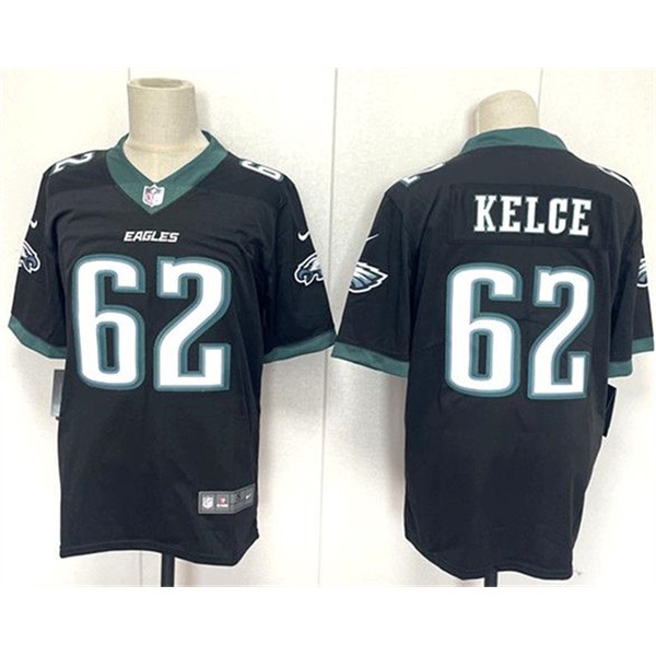 Philadelphia Eagles #62 Jason Kelce Black 2024 New Vapor Untouchable Limited Football Stitched Jersey