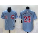 Chicago Cubs #23 Ryne Sandberg Blue 'Ryne Sandberg Tribute' Vapor Limited V2 Stitched Jersey