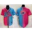 Buffalo Bills Team Big Logo Pink Blue Limited Stitched Jersey