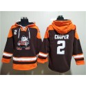 Cleveland Browns #2 Amari Cooper Brown Lace-Up Pullover Hoodie