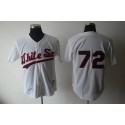 1990 Mitchell And Ness White Sox #72 Carlton Fisk White Throwback Stitched Jersey