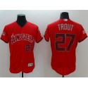 Angels Of Anaheim #27 Mike Trout Red Fashion Stars Stripes Flexbase Authentic Stitched Jersey