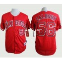 Angels Of Anaheim #56 Kole Calhoun Red Cool Base Stitched Jersey