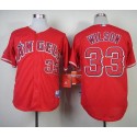 Angels Of Anaheim #33 C.J. Wilson Red Cool Base Stitched Jersey