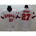 Angels of Anaheim #27 Mike Trout White Flexbase Authentic Collection Cooperstown Stitched Jersey