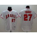 Angels Of Anaheim #27 Mike Trout White Flexbase Authentic Collection Stitched Jersey