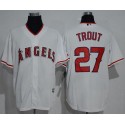 Angels Of Anaheim #27 Mike Trout White New Cool Base Stitched Jersey