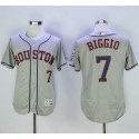 Astros #7 Craig Biggio Grey Flexbase Authentic Collection Stitched Jersey