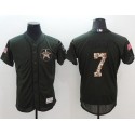 Astros #7 Craig Biggio Green Flexbase Authentic Collection Salute To Service Stitched Jersey